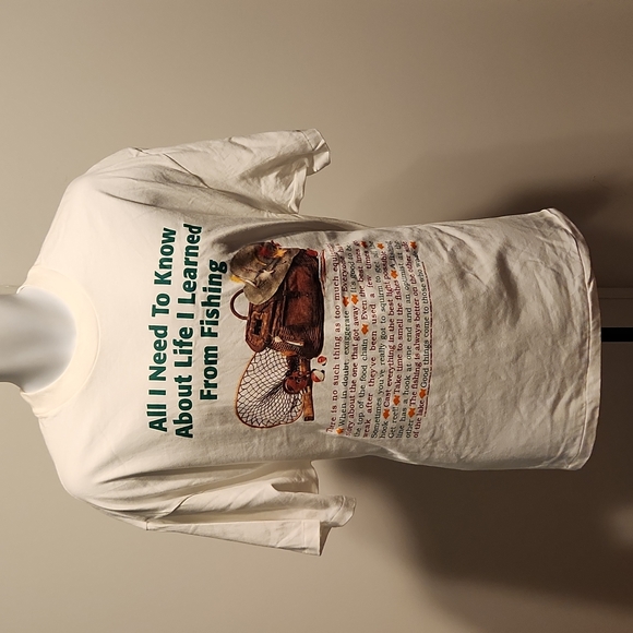 Fishing gear art white xl tshirt - Picture 1 of 2